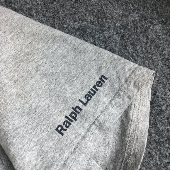 Vintage Polo Jeans Ralph Lauren Shirt Mens Medium Gray Short Sleeve Logo 90s Y2K - Picture 4 of 8